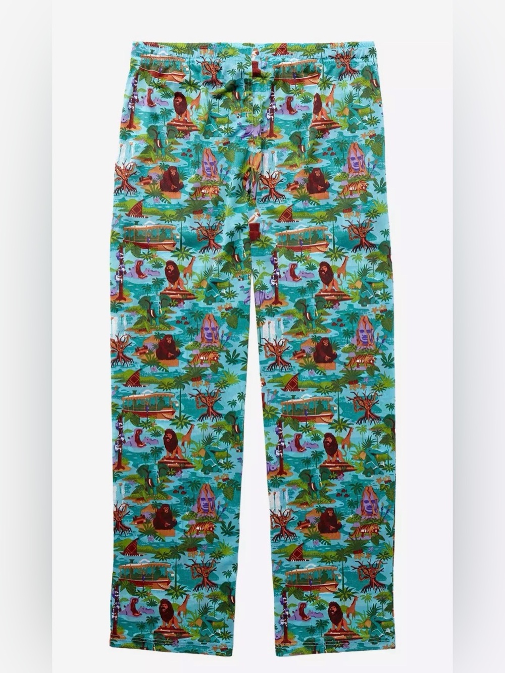 Disney Bright Turquoise Tropical jungle cruise pajama pants